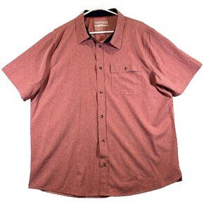 Avalanche Outdoor Supply Co Mens XL Red Button Up‎ Stretch Short Sleeve Shirt